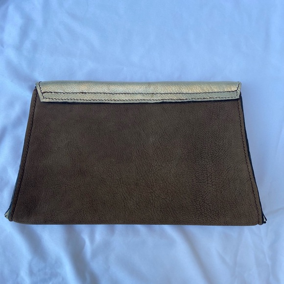 Handmade Light Brown and Silver Clutch - Picture 3 of 6